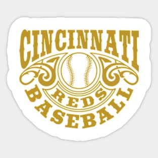 Vintage Retro Cincinnati Reds Baseball Sticker